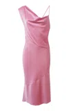 Paris Georgia Minka Satin Midi Slip Dress In Pink