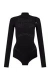 Paris Georgia Mona Knitted Bodysuit In Black