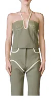 Paris Georgia Khaki Nassia Tank Top In Multi