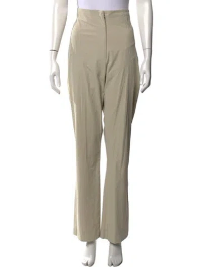 Pre-owned Paris Georgia Nylon Wide Leg Pants In Neutrals
