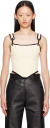 Paris Georgia Off-white & Black Lottie Camisole In Cream/ Black