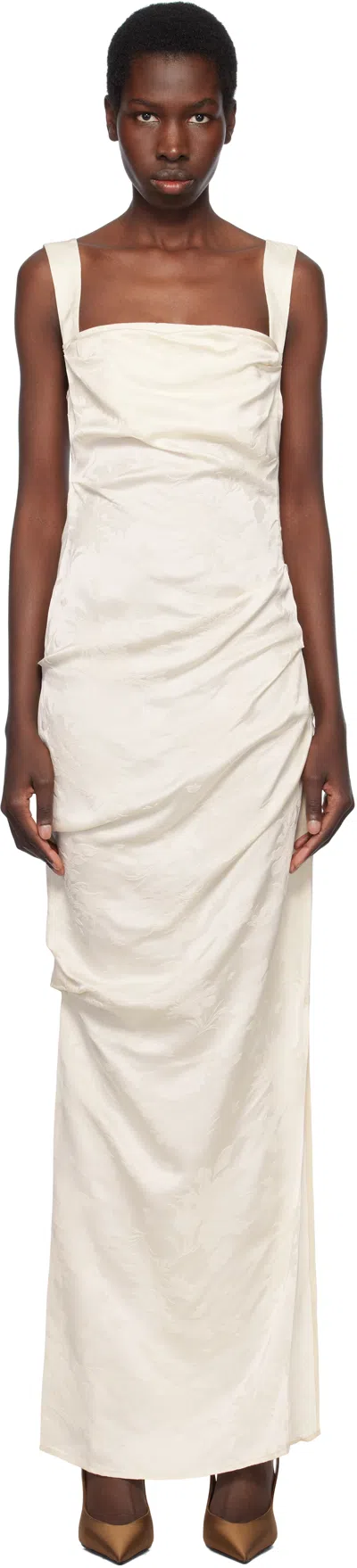 Paris Georgia Off-white Raf Maxi Dress In Subtle Floral
