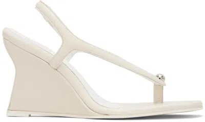 Paris Georgia Off-white Valentina Wedge Heeled Sandals In Cream