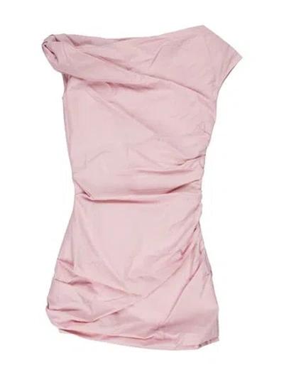 Pre-owned Paris Georgia Off-the-shoulder Mini Dress In Pink