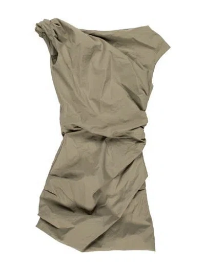 Pre-owned Paris Georgia One-shoulder Mini Dress In Green