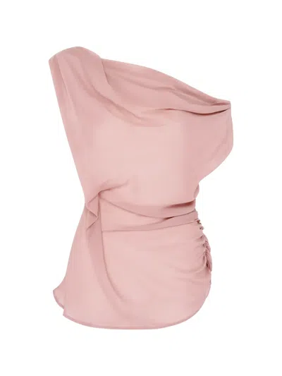 Paris Georgia One-shoulder Top In Pink