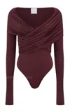 Paris Georgia Otto Cross Detailed Bodysuit In Brown
