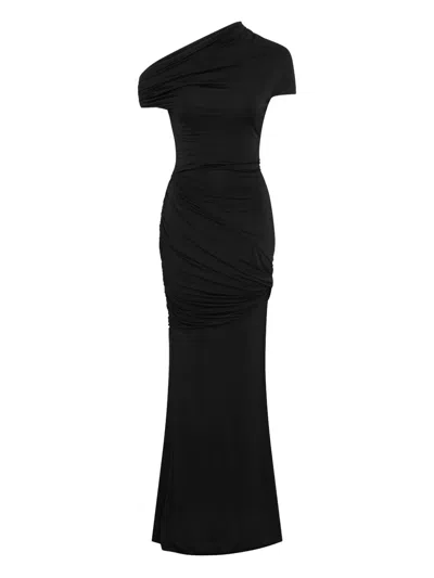 Paris Georgia Pascal One-shoulder Maxi Dress In Black