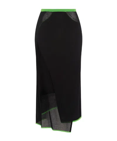 Paris Georgia Patchwork Skirt In Black