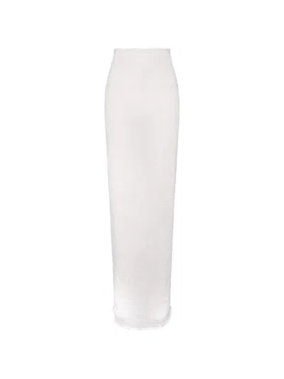 Paris Georgia Popcorn Maxi Skirt In White