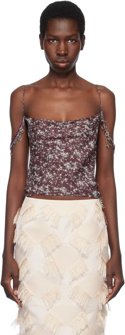 Paris Georgia Purple Milly Camisole In Italian Floral