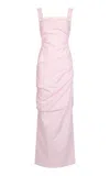 Paris Georgia Raf Draped Maxi Dress In Pink