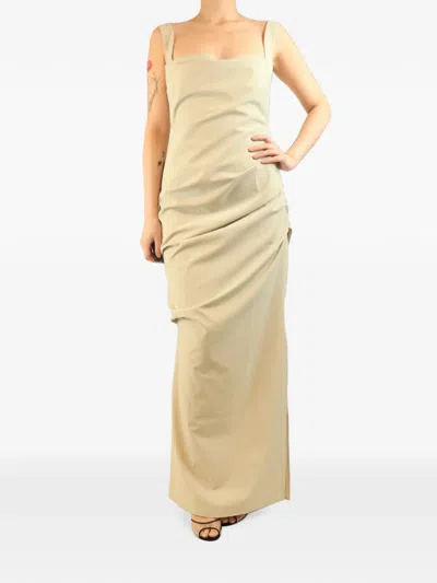 Pre-owned Paris Georgia Raf Maxi Dress In Neutral