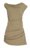Paris Georgia Remmy Cotton-blend Mini Dress In Green