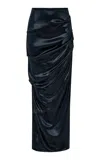 Paris Georgia Remmy Liquid Maxi Skirt In Black