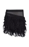 Paris Georgia Romeo Knitted Fringed Skirt In Black