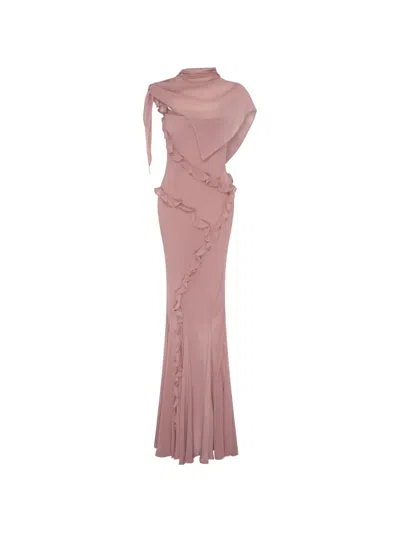 Paris Georgia Ruffled Maxi Dress In Pink