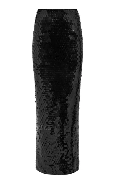 Paris Georgia Sequined Mermaid Skirt In Black