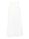Paris Georgia Silk-voile Pleated Skirt In White