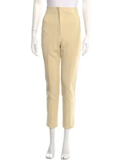 Pre-owned Paris Georgia Skinny Leg Pants In Yellow