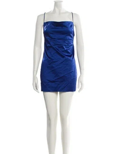 Pre-owned Paris Georgia Square Neckline Mini Dress In Multi