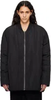 Paris Georgia Ssense Exclusive Black 'elemental By ' Oversized Bomber Jacket In Black