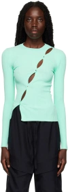 Paris Georgia Ssense Exclusive Blue Lola Long Sleeve T-shirt In Turquoise