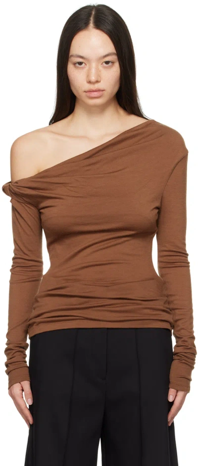 Paris Georgia Ssense Exclusive Brown Manahou Long Sleeve T-shirt In Cacao