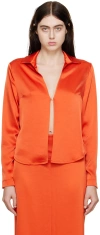 Paris Georgia Ssense Exclusive Orange Hook-eye Shirt In Orange