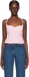 Paris Georgia Ssense Exclusive Pink Heart Tank Top In Pink W Cream