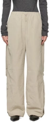 Paris Georgia Ssense Exclusive Taupe Parachute Trousers In Rock