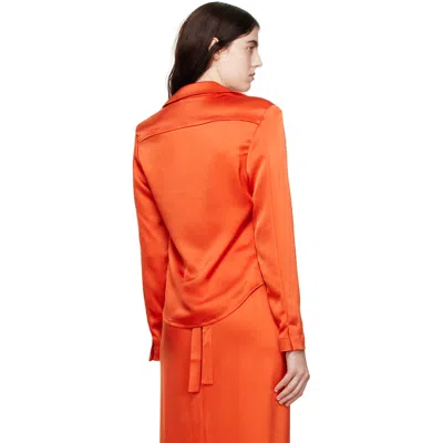 Paris Georgia Ssense Launches Exclusive Orange Hook-eye Button Shirt