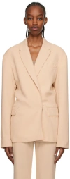 Paris Georgia Ssense Work Capsule – Beige Magda Blazer In Sand Suiting