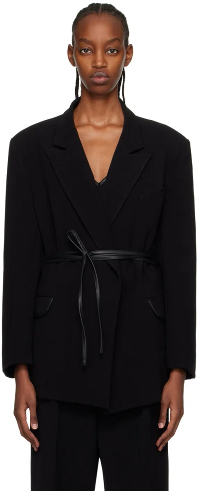 Paris Georgia Ssense Work Capsule – Black Max Blazer In Black/black