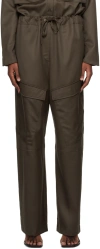 Paris Georgia Ssense Work Capsule – Brown Herb Trousers In Chocolate