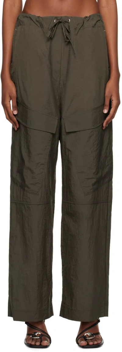 Paris Georgia Ssense Work Capsule – Khaki Herb Trousers In Seaweed Green
