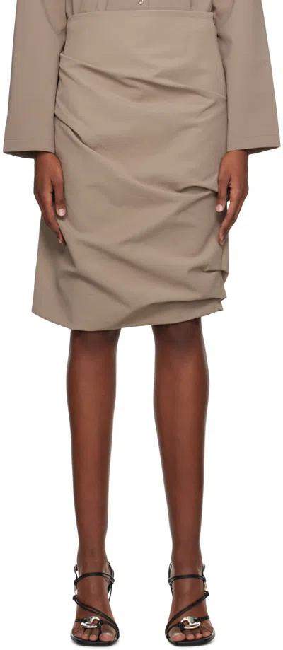Paris Georgia Ssense Work Capsule – Taupe Remmy Miniskirt In Rock