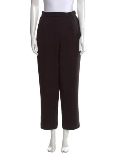 Pre-owned Paris Georgia Straight Leg Pants In Black