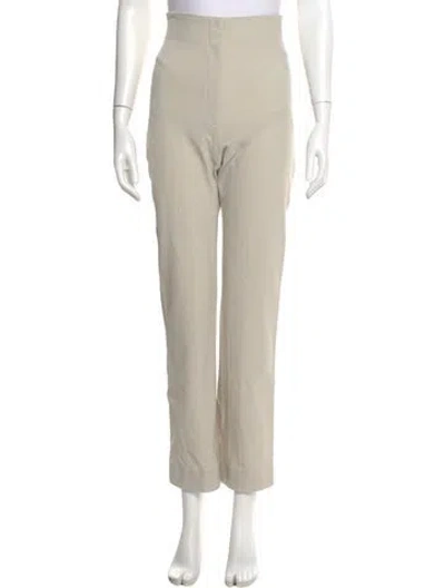 Pre-owned Paris Georgia Straight Leg Pants In Neutral