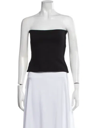 Pre-owned Paris Georgia Strapless Top In Black