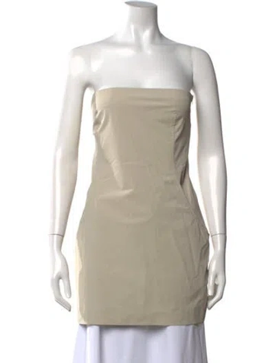 Pre-owned Paris Georgia Strapless Top In Neutrals