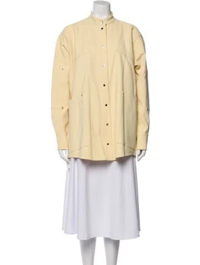 Pre-owned Paris Georgia Striped Jacket In Yellow