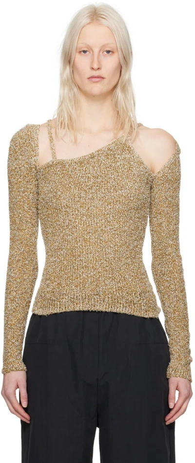 Paris Georgia Tan Charlie Long Sleeve T-shirt In Tan Multi