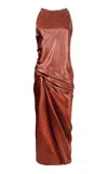 Paris Georgia Tiyan Saffron Midi Dress In Red