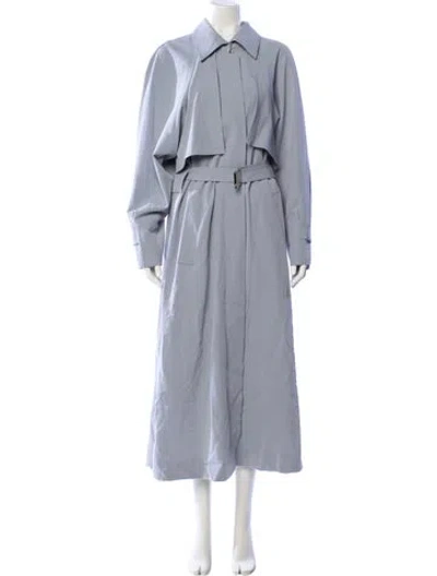 Pre-owned Paris Georgia Trench Coat In Gray