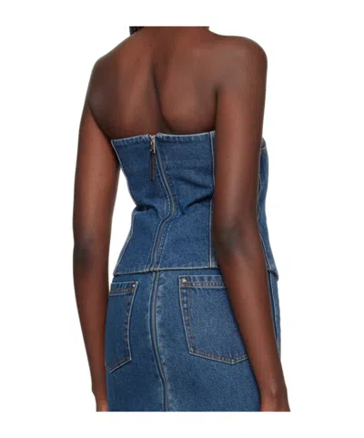 Paris Georgia Tube Top Vest In Blue