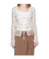 Paris Georgia Vera Sequin-embellished Top In White