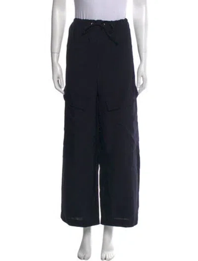 Pre-owned Paris Georgia Wide Leg Pants In Black