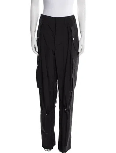 Pre-owned Paris Georgia Wide Leg Pants In Black