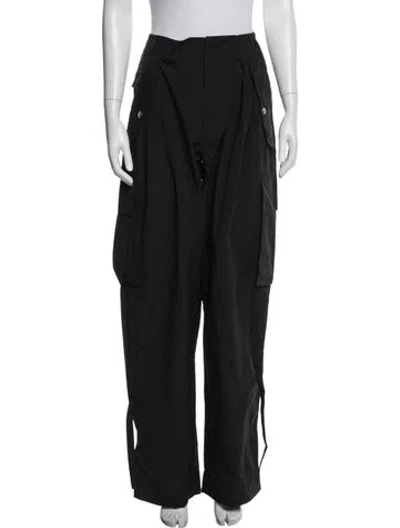 Pre-owned Paris Georgia Wide Leg Pants In Black